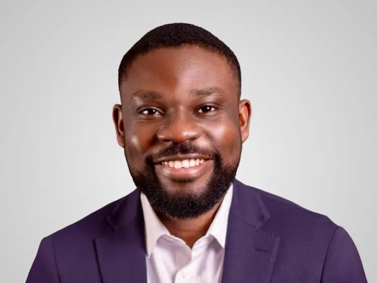 Studio headshot of Reason Abajuo, Chaberton's chief legal officer